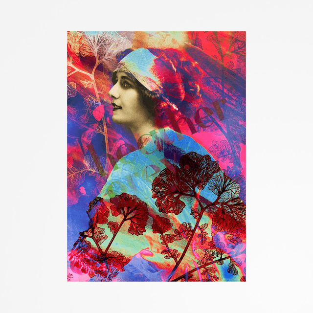 'Anna Kremser' Mounted ACEO | 2.5x3.5" Open Edition Collage Print with 4x6" Mount